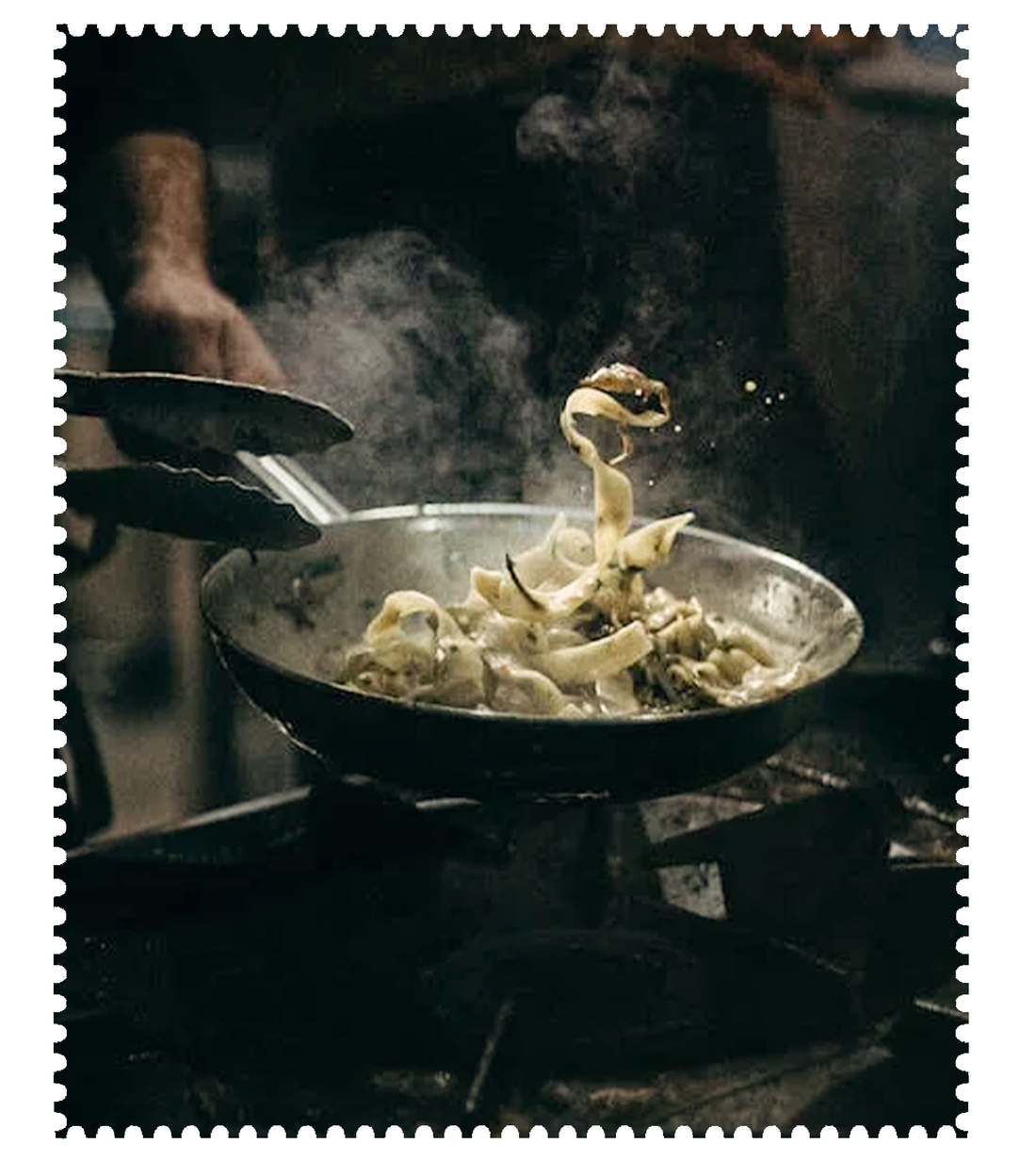 Tagliatelle mit Stremellachs, Zitrone und Baby-Blattspinat